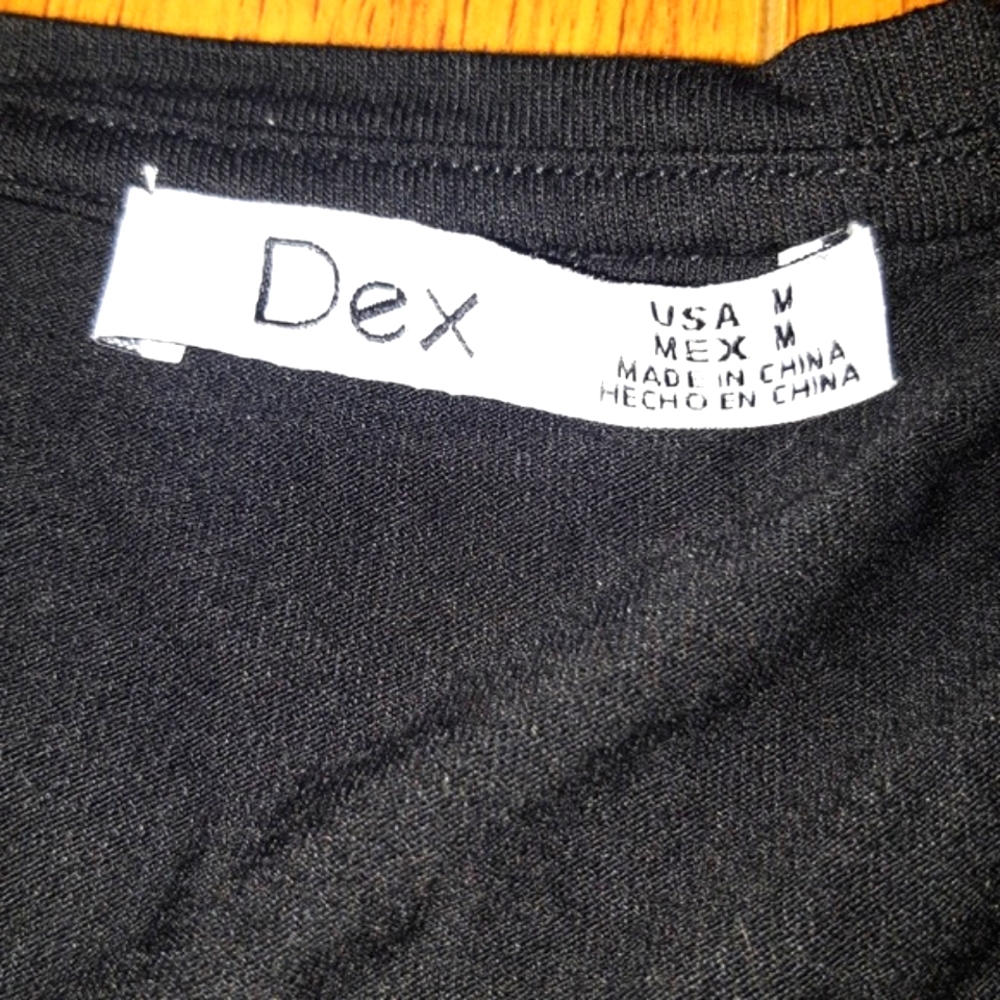 (M)🎀DEX🎀 Sheer with Pocket Black Top Ptp19"×L26.5" - Picture 4 of 7